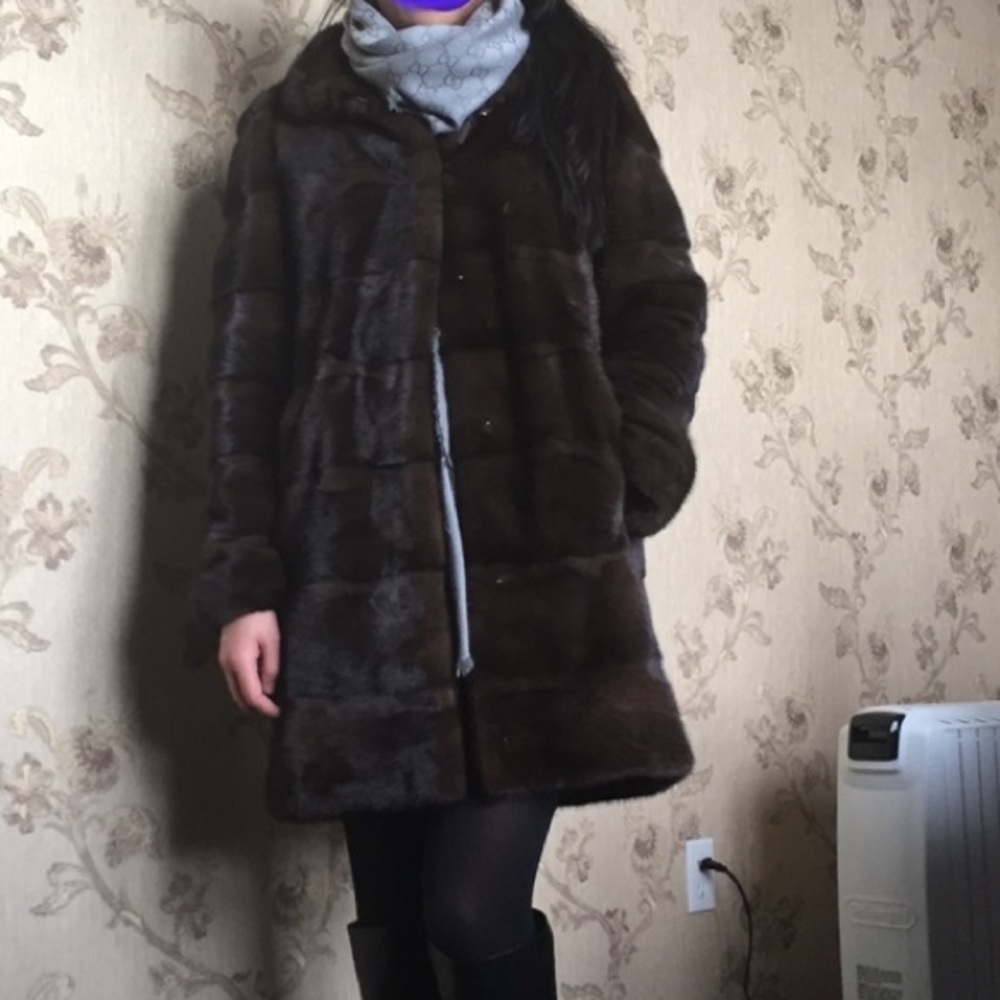 Real mink fur coat
